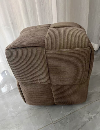 สตูลผ้าลูกฟูก MY DOLLS HOUSE COZY CUBE 38 ซม. สีน้ำตาล_2